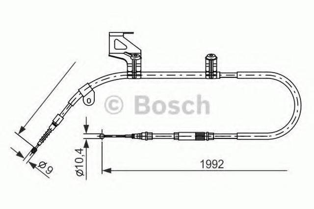 Трос стояночного тормоза задний левый 1987477244 BOSCH