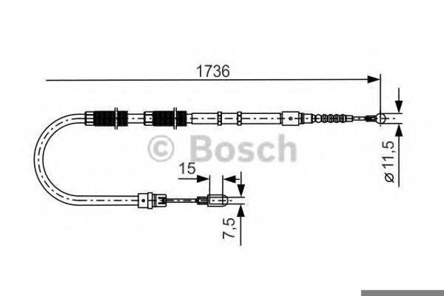 Трос, стояночная тормозная система 1987477257