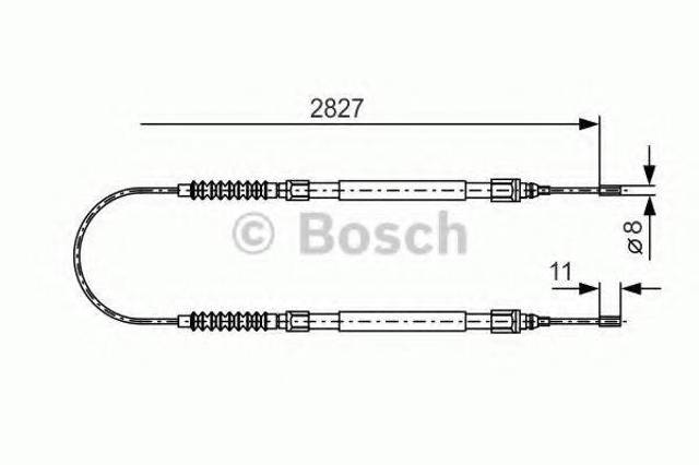 Трос ручного тормоза задний правый/левый 1987477263 BOSCH