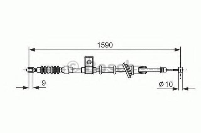 Трос ручного тормоза задний 1987477530 BOSCH