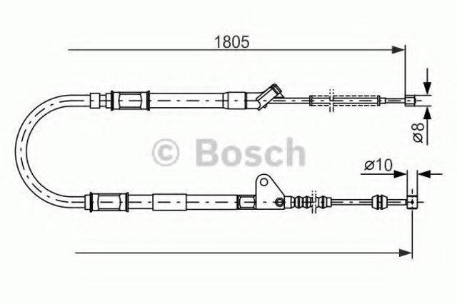 Трос ручника задний 1987477546 BOSCH