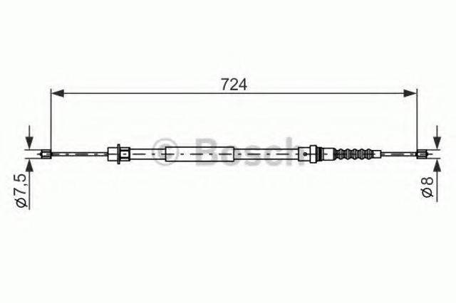 BOSCH 1987477593 Трос ручника в наличии Черкассы