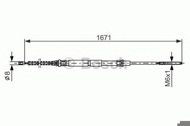 1987477626 BOSCH Задний трос ручника купить в Киев