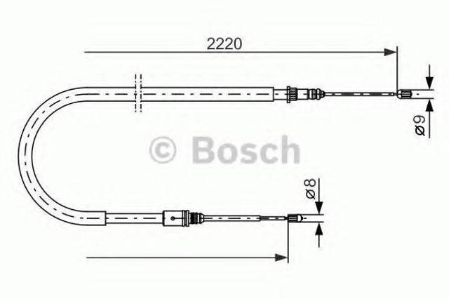 1987477652 BOSCH Задний трос ручника купить в Львов