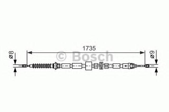 Трос ручного тормоза задний правый/левый 1987477734 BOSCH
