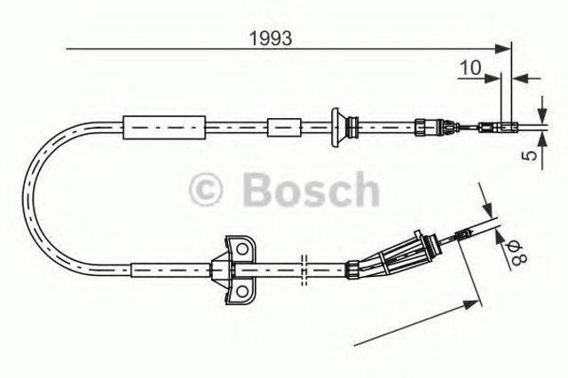 Трос ручного тормоза задний, правый/левый 1987477819 BOSCH
