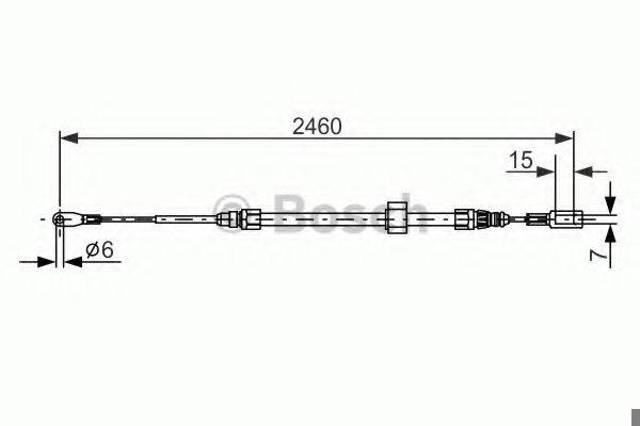 1987477855 BOSCH Трос ручного тормоза передний купить в Кривой Рог