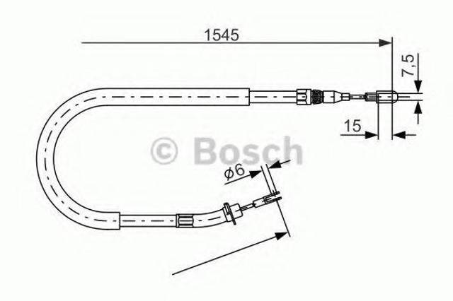 Трос ручного тормоза задний правый/левый 1987477857 BOSCH