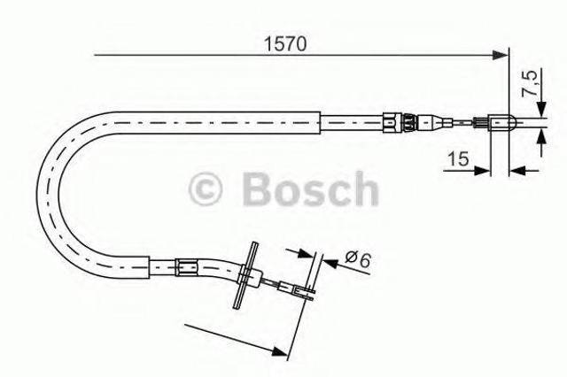 Трос ручного тормоза 1987477860 BOSCH