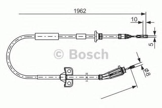 Трос ручного тормоза задний правый/левый 1987477941 BOSCH
