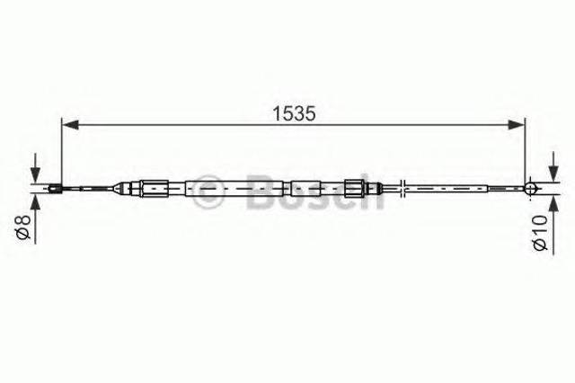 BOSCH 1987477950 Трос ручного тормоза задний правый/левый в наличии Ужгород