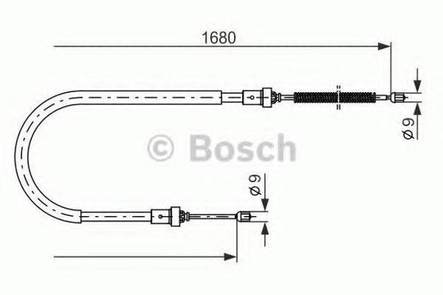 BOSCH 1987477955 Задний трос ручника в наличии Львов