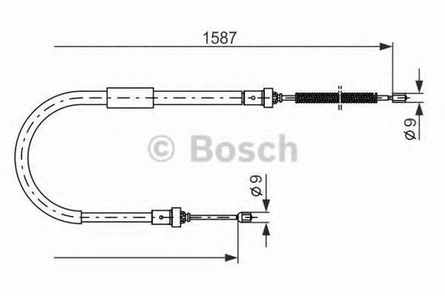 Трос стояночного тормоза задний правый 1987477965 BOSCH