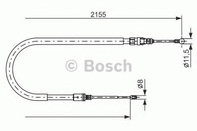BOSCH 1987477994 Задний трос ручника в наличии Хмельницкий