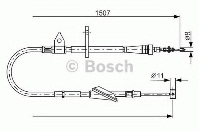Трос стояночного тормоза задний правый 1987477995 BOSCH