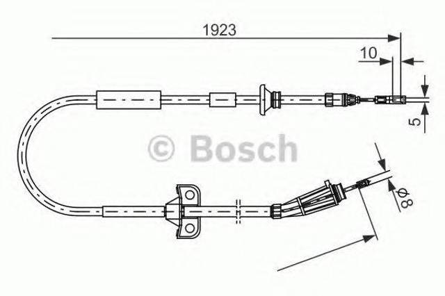 Трос ручного тормоза задний правый/левый 1987477999 BOSCH
