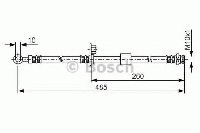 1987481054 BOSCH Шланг тормозной передний купить в Тернополь