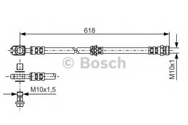 1987481173 BOSCH Шланг тормозной передний купить в Черновцы