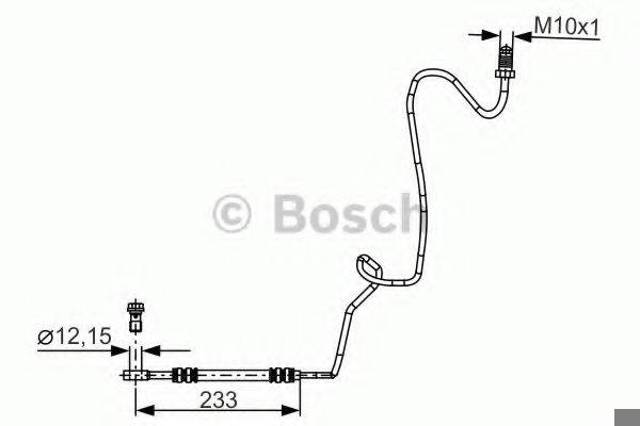 Шланг тормозной задний, правый 1987481339 BOSCH