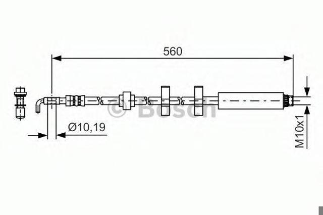 Шланг тормозной передний 1987481406 BOSCH