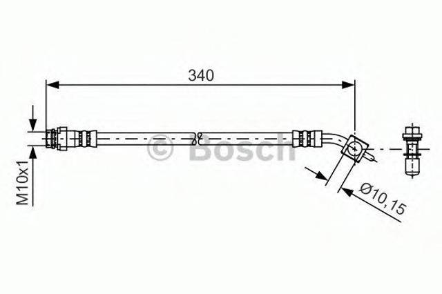 BOSCH 1987481424 Шланг тормозной задний левый в наличии Днепр