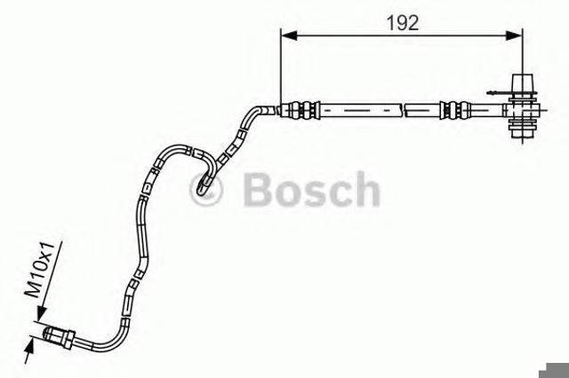 Шланг тормозной задний левый 1987481536 BOSCH