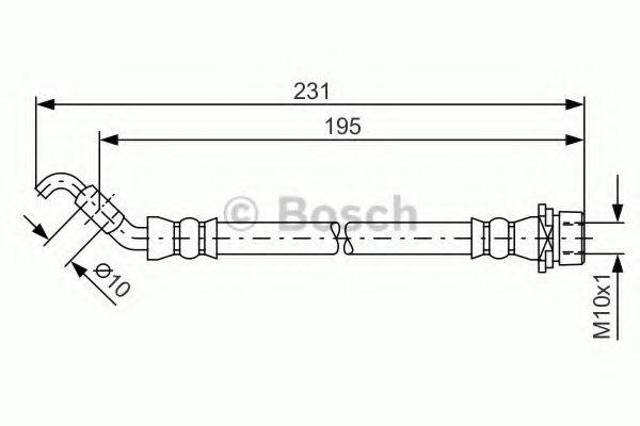 1987481562 BOSCH Задний тормозной шланг купить в Ужгород