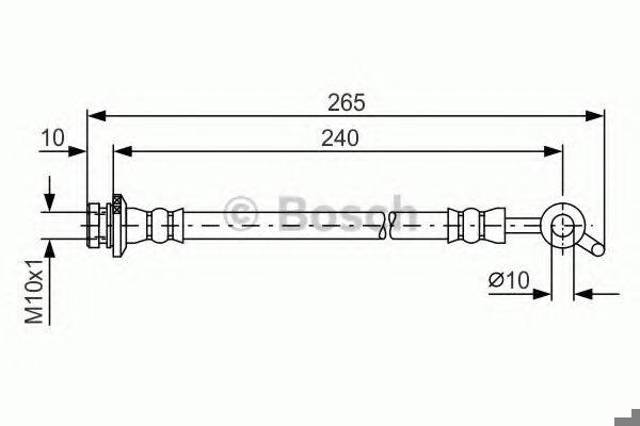 1987481571 BOSCH Шланг тормозной задний правый купить в Львов