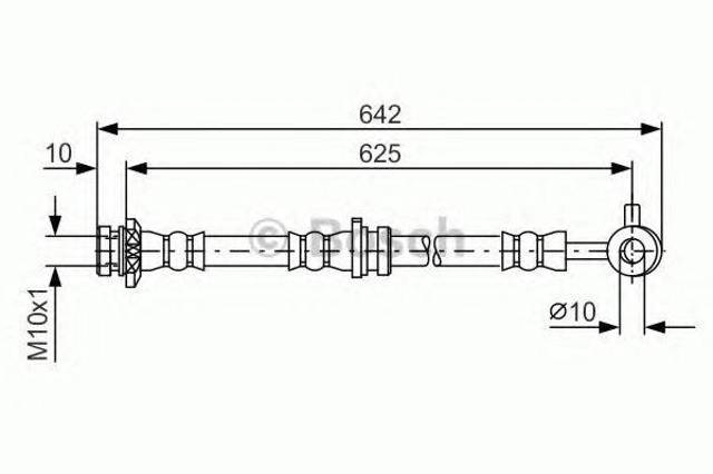 BOSCH 1987481573 Шланг тормозной передний правый в наличии Ирпень