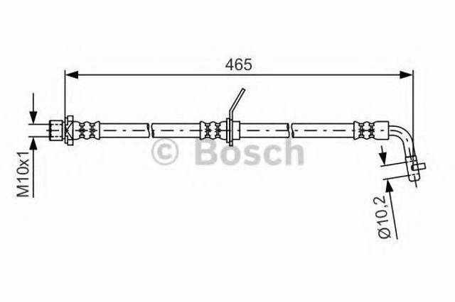 Шланг тормозной задний, левый 1987481613 BOSCH
