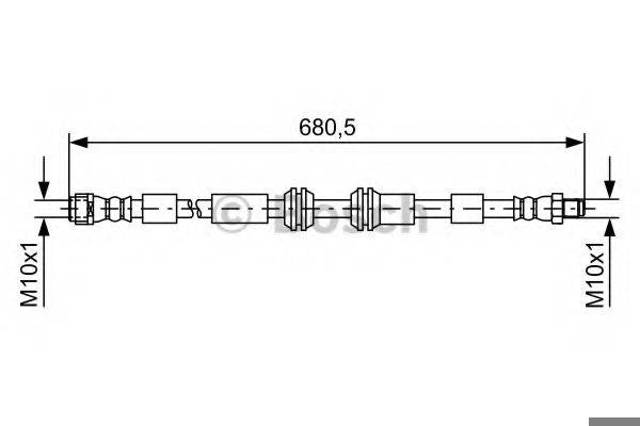 1987481734 BOSCH Шланг тормозной передний купить в Хмельницкий