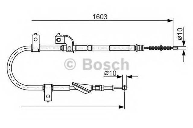 Трос ручника задний правый 1987482080 BOSCH