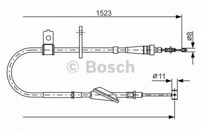 Трос стояночного тормоза задний правый 1987482092 BOSCH