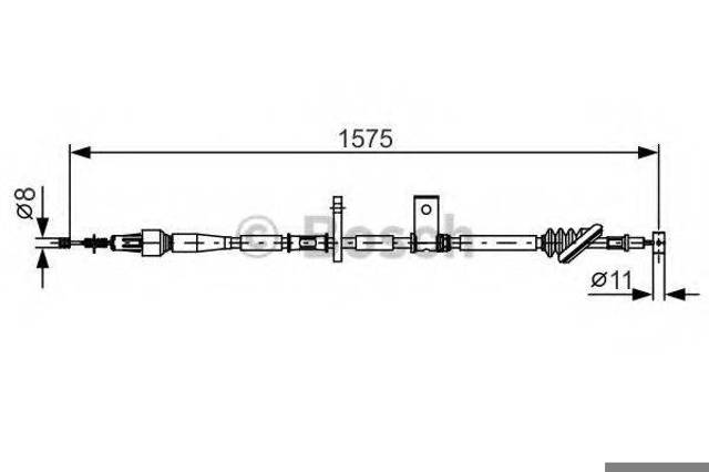 Трос, стояночная тормозная система 1987482095