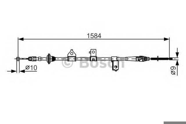 Трос ручника задний 1987482099 BOSCH