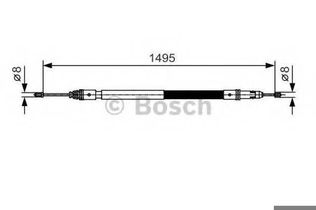 Трос ручного тормоза задний правый/левый 1987482118 BOSCH