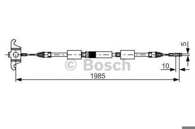 Трос стояночного тормоза передний 1987482128 BOSCH