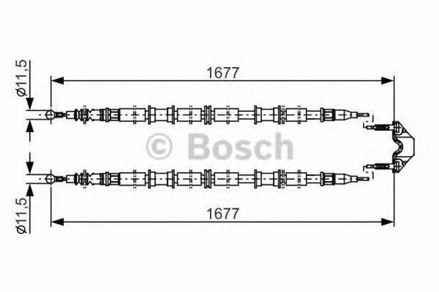 Трос ручного тормоза задний правый/левый 1987482141 BOSCH