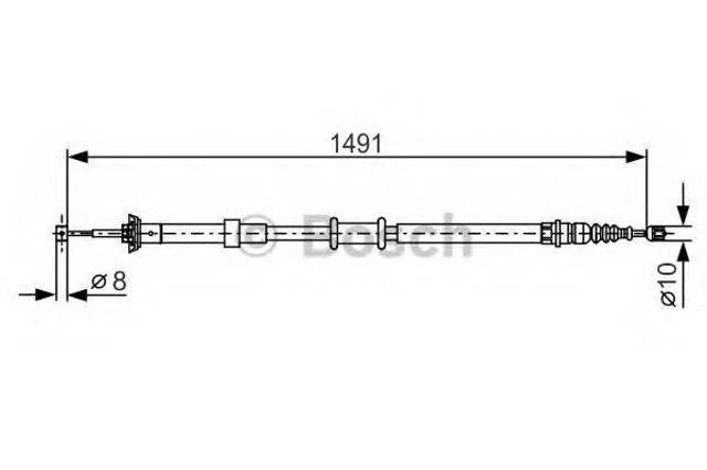 Трос ручника задний 1987482202 BOSCH