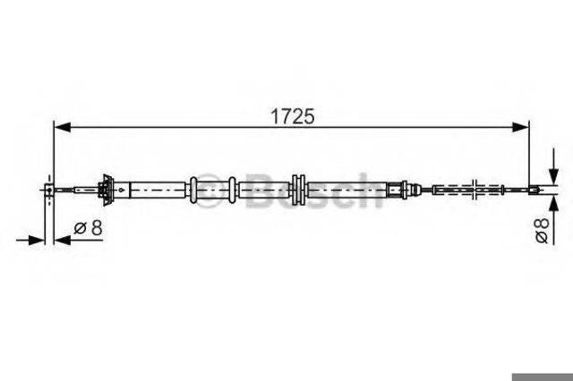 Трос стояночного тормоза задний правый 1987482203 BOSCH