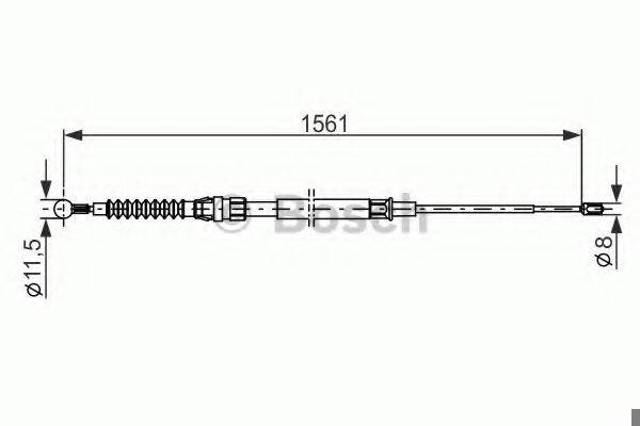 BOSCH 1987482264 Трос ручного тормоза задний правый/левый в наличии Павлоград