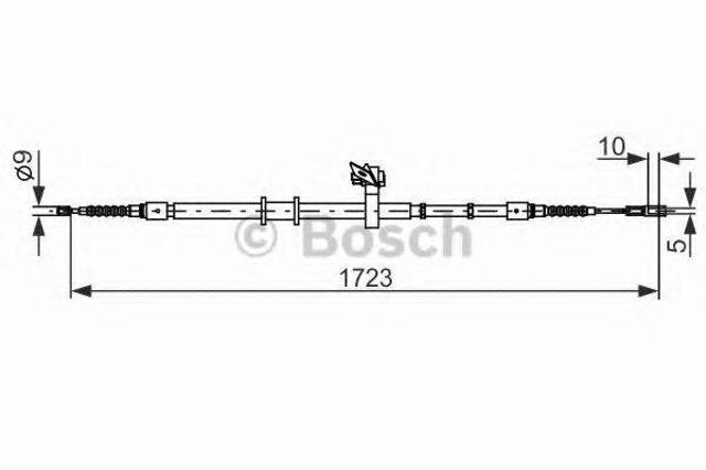 Трос стояночного тормоза задний правый 1987482269 BOSCH