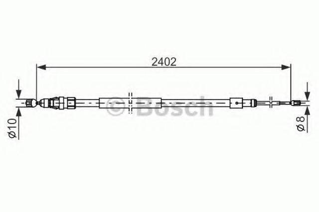 BOSCH 1987482276 Трос ручного тормоза задний правый/левый в наличии Винница