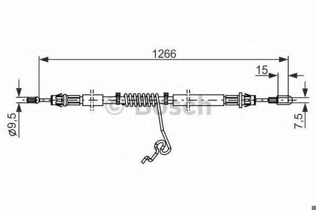 Трос ручника задний правый 1987482281 BOSCH