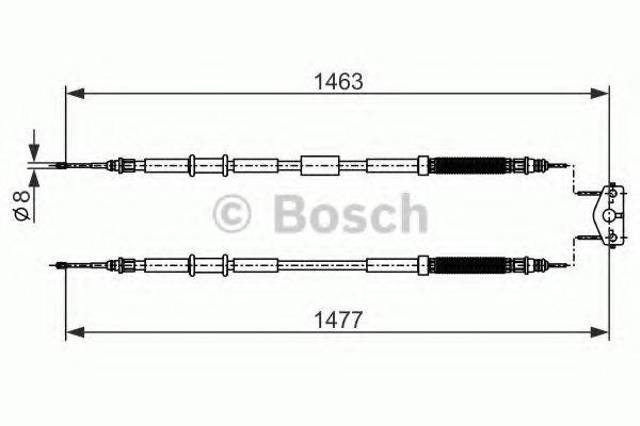 Трос ручного тормоза задний правый/левый 1987482283 BOSCH