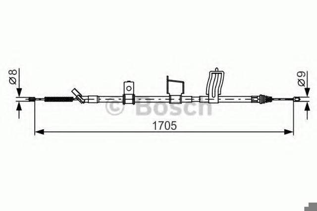 Трос стояночного тормоза задний правый 1987482339 BOSCH