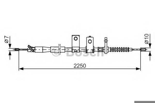 Трос ручного тормоза задний 1987482343 BOSCH