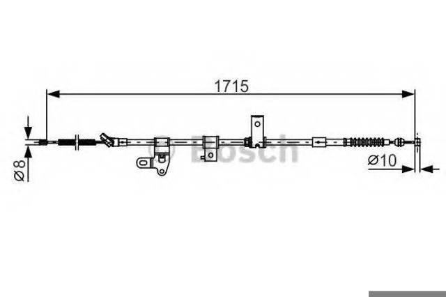 Трос, стояночная тормозная система 1987482348