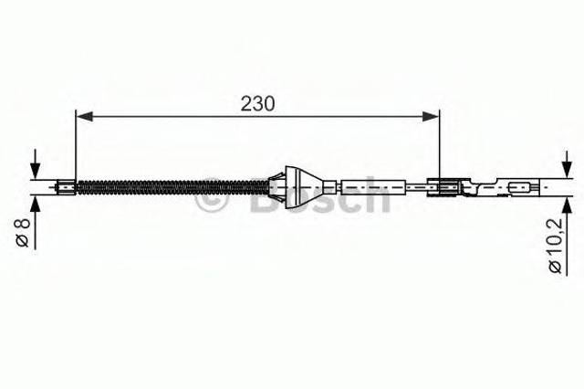 1987482370 BOSCH Задний трос ручника купить в Украина