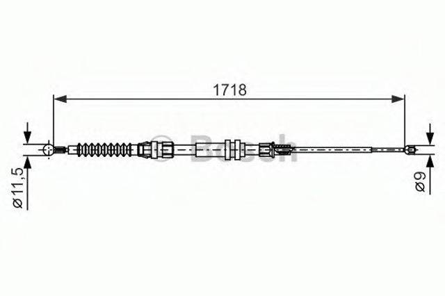 1987482378 BOSCH Задний трос ручника купить в Украина